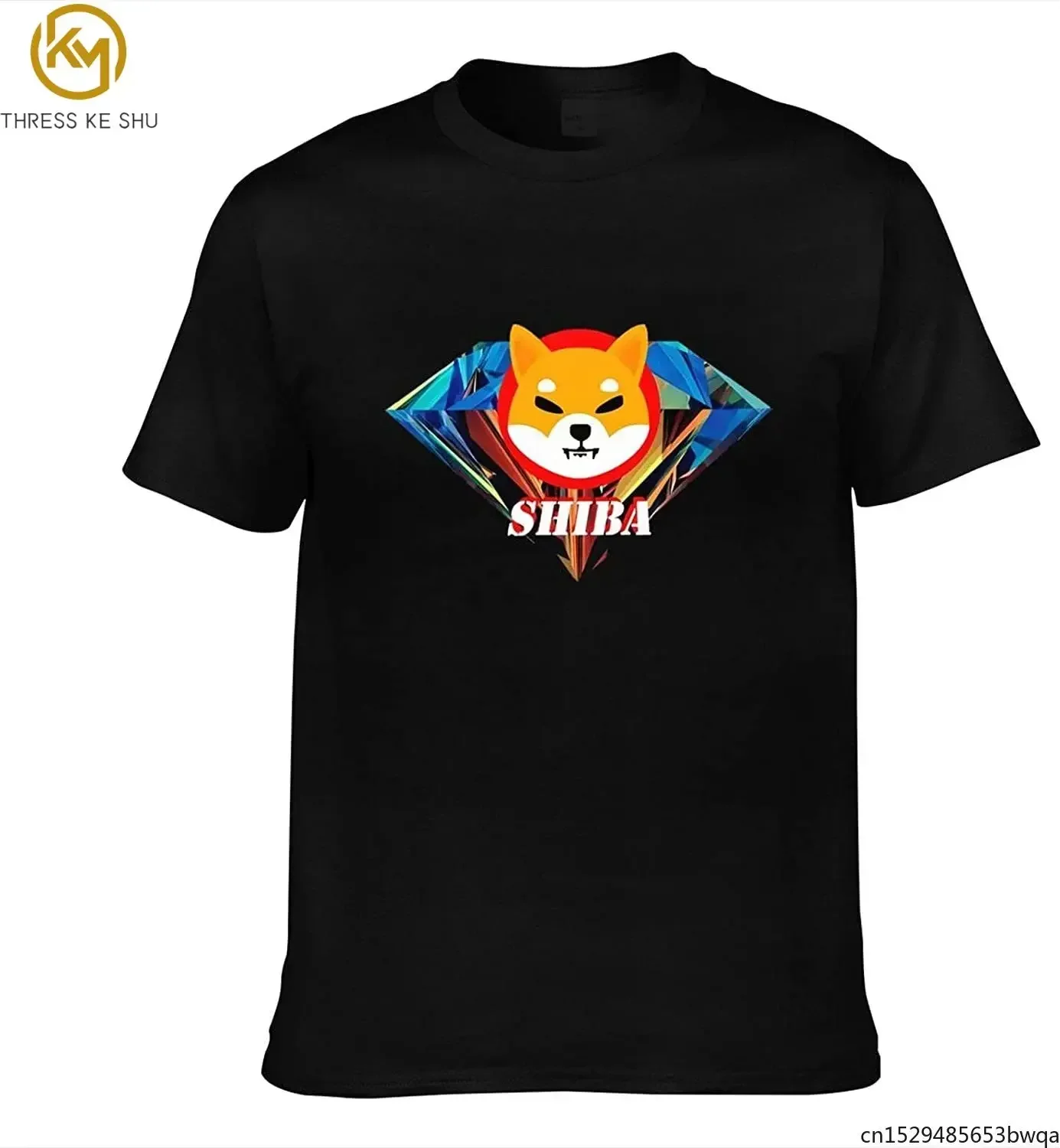 Shibacoin Men's Short-Sleeved O-Neck T-Shirts Shiba Inu Coin Doge Shiba Inu Crypto Funny Casual for Teens