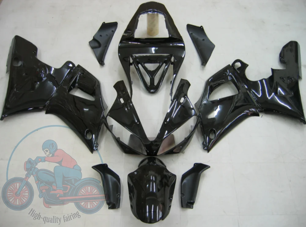 High quality New ABS Full Fairings Kit Fit for YAMAHA R1 2000 2001 00 01 Bodywork Set Custom Glossy Black
