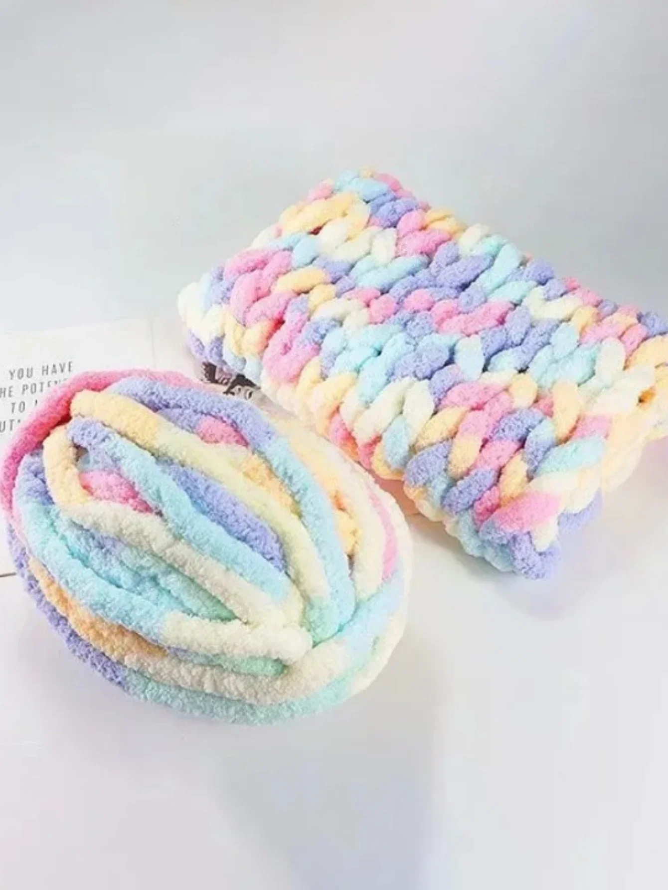 250g DIY Chunky Yarn for Knitting and Crochet Blanket Cushion Multicolor Chunky Thicken Line Soft Warm Crochet Yarn Scarf Line