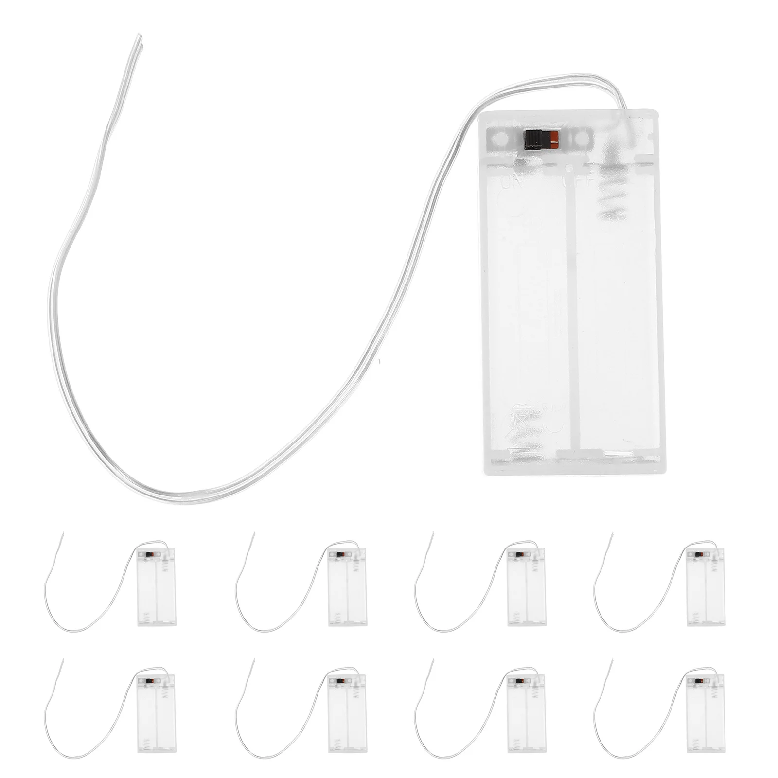 

10Pcs Transparent Holder Plastic Aa Case Replacement for String Lights Accessories String Lights Attachments
