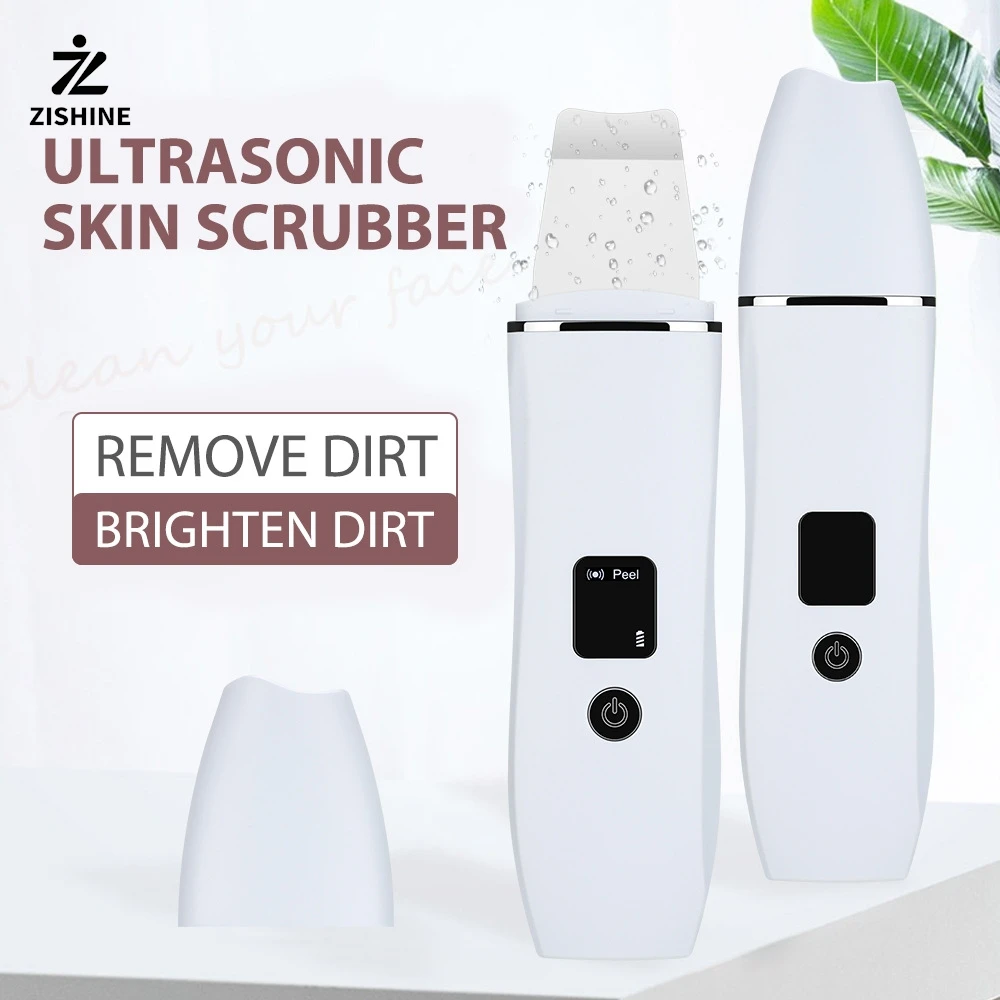 Professional ultrasonic facial cleansing device, deep ion cleansing and exfoliation, rechargeable skincare and beauty device.