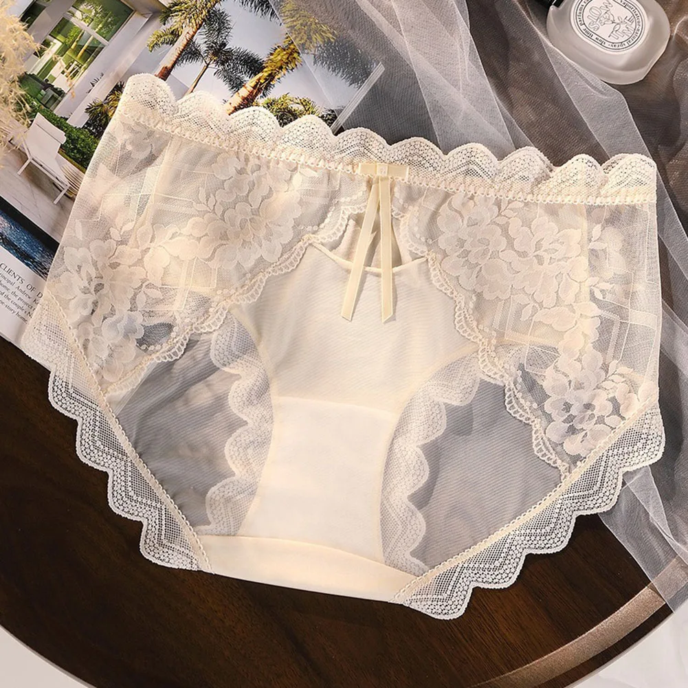 Comfortable Underwear High Waist Underwear For Home Use Floral Pattern Moderate Elasticity Spring Wear Summer Wear