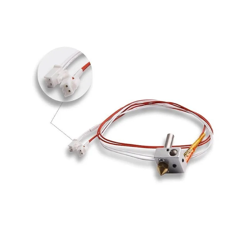 3D machine accessories Hot end extrusion printing nozzle assembly with radiator trachea interface High precision