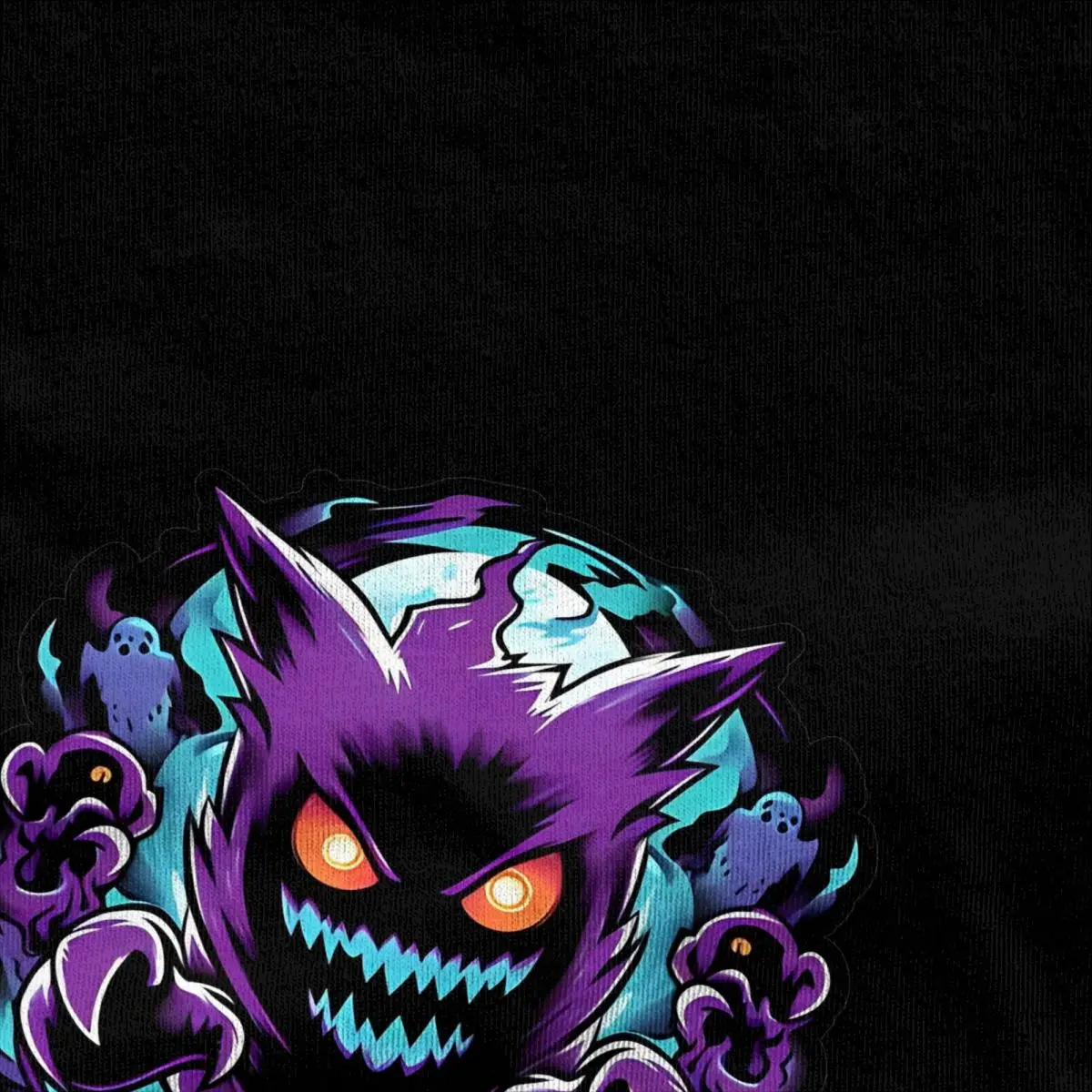 Haikyuu T Shirt Pokemon Gengar 100 Cotton T Shirts Fashion Tee Shirt for Men Summer Awesome Pattern Short Sleeve Clothing