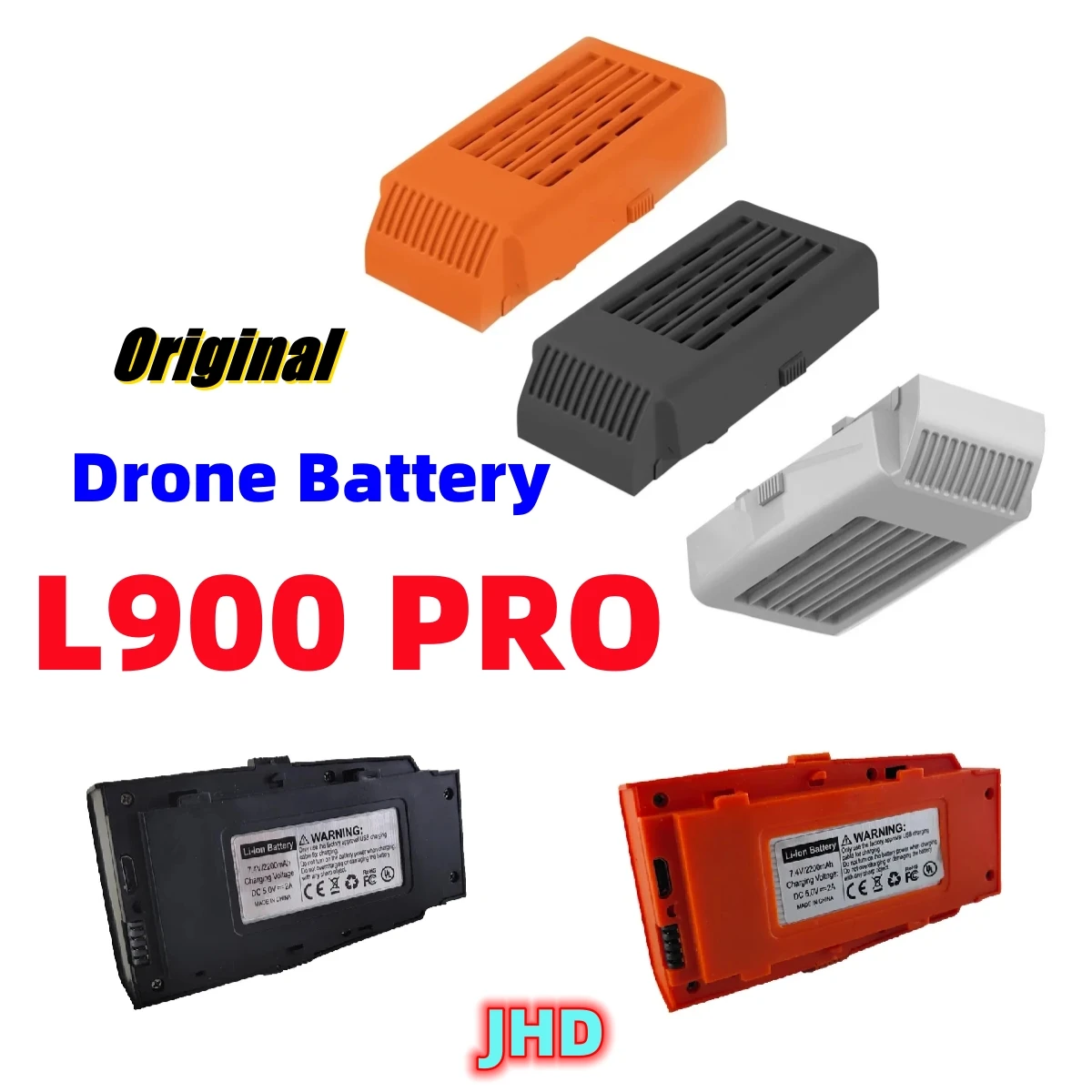 Free Shipping JHD Original  L900 PRO Drone Battery 7.4V 2200mAh For L900 PRO Drone Battery Accessories  Bateria Para Drone