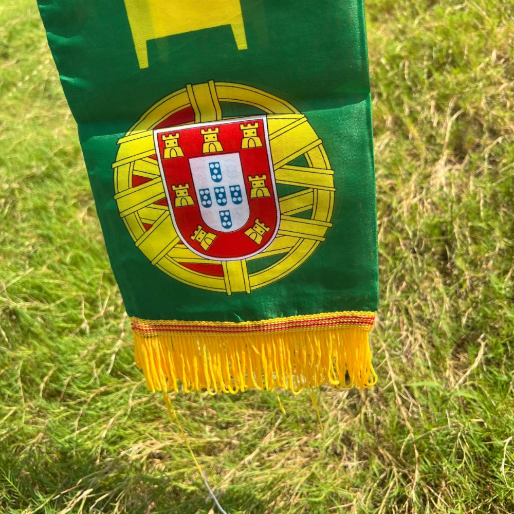 Portugal flag scarf 18x120cm double-sided printed polyester polyester fabric football fans Portugal scarf flag banner