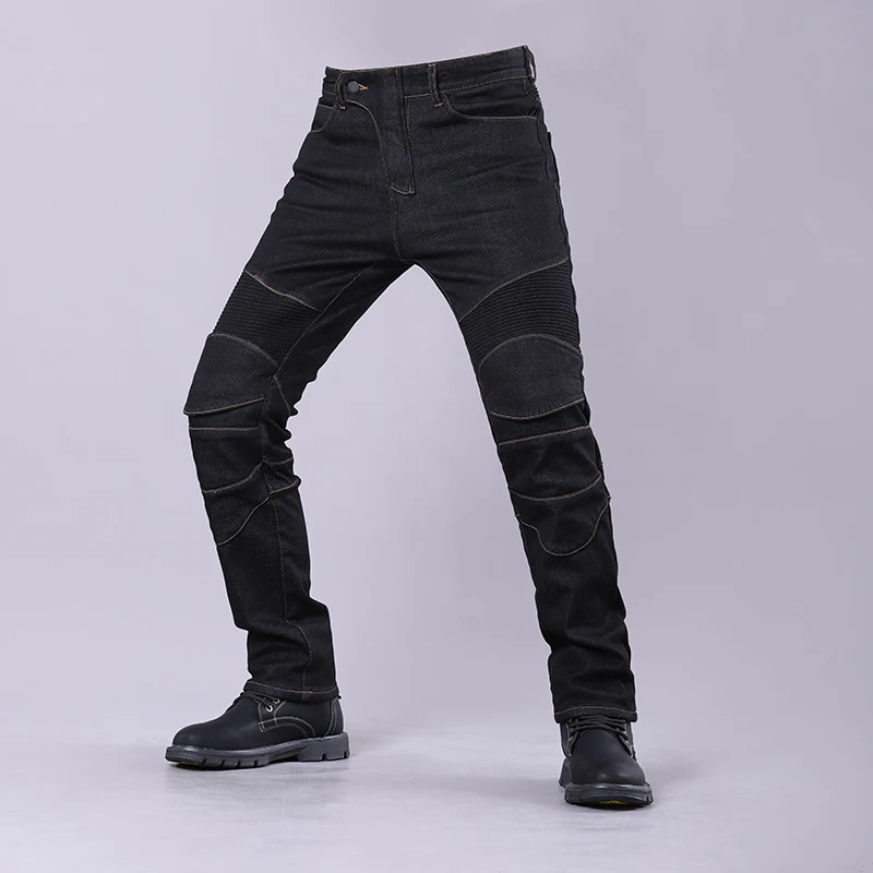 Pantalones vaqueros elásticos ajustados para motocicleta para hombre, Jeans Vintage a la moda para viajes al aire libre, carreras, todoterreno,