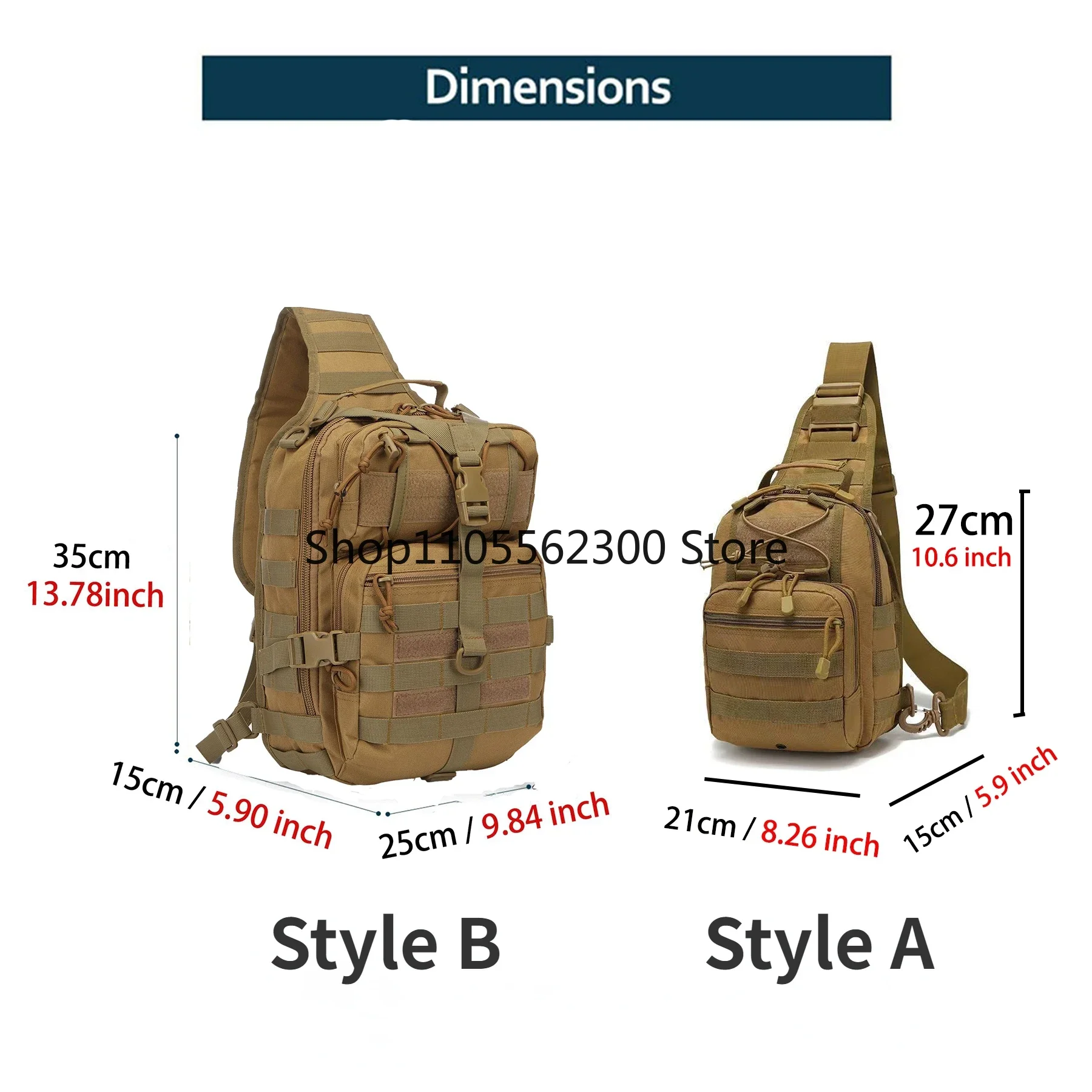 

Backpack Tactical Assault Pack Outdoor Hiking Camping Sling Backpack Waterproof EDC Rucksack Bag Hunting Trekking Travelling