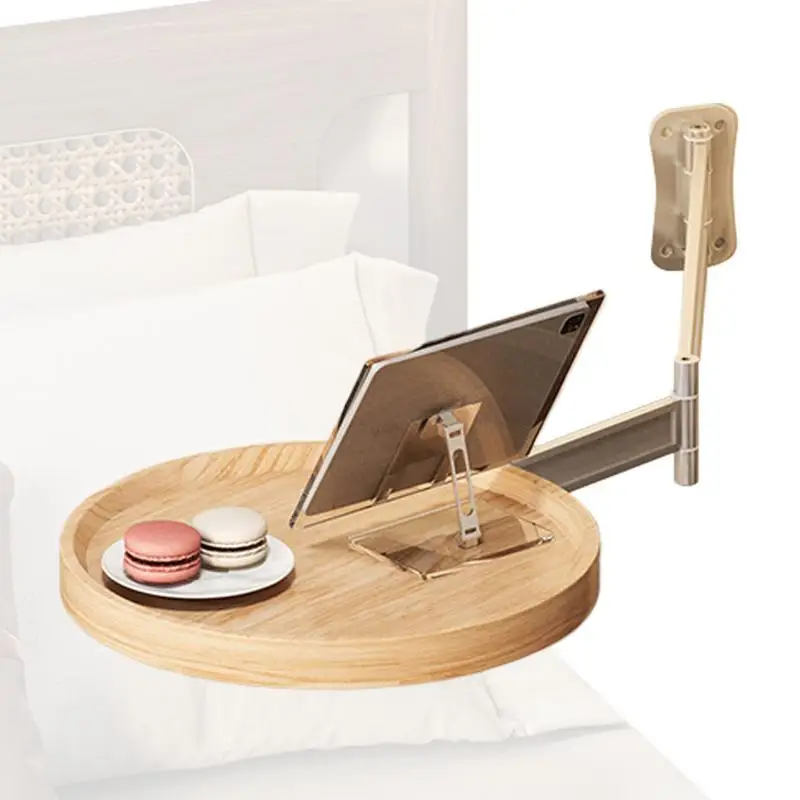 

Wall Mounted Round Table Living Room Desk 180 Rotation Foldable Coffee Table Modern Small Wall Desk for Bedside Home Kitchen