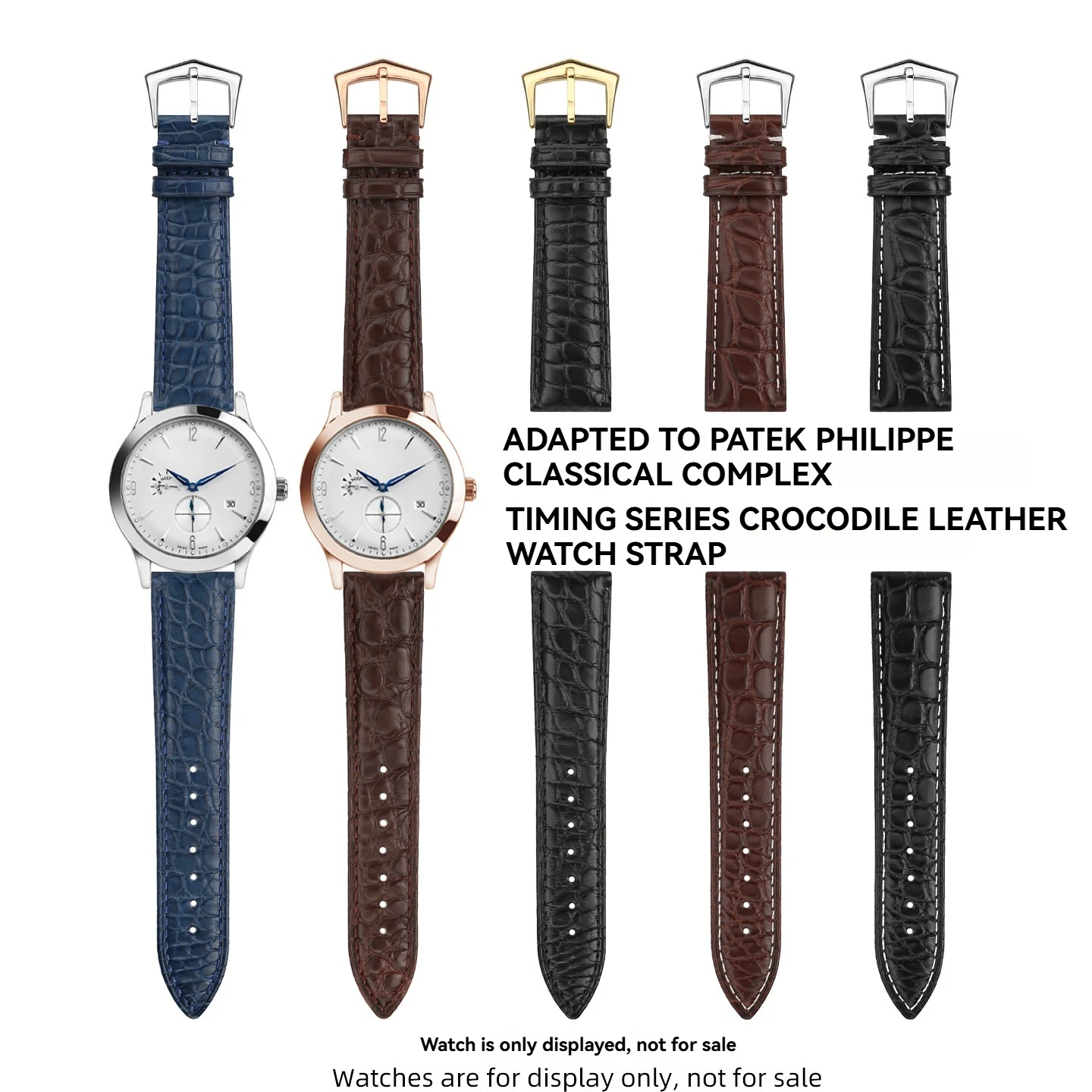 Сменный ремешок из кожи аллигатора для Patek Philippe Complications 5146P 5396 5905 4947 5134 5205, ремешок для часов из натуральной крокодиловой кожи