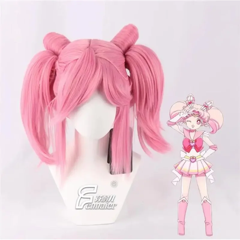 Anime Sailor Cosplay Moon Chibi Usa Cos Whole Wig High Temperature Silk Cosplay Wig Halloween Cosplay Costumes wig props