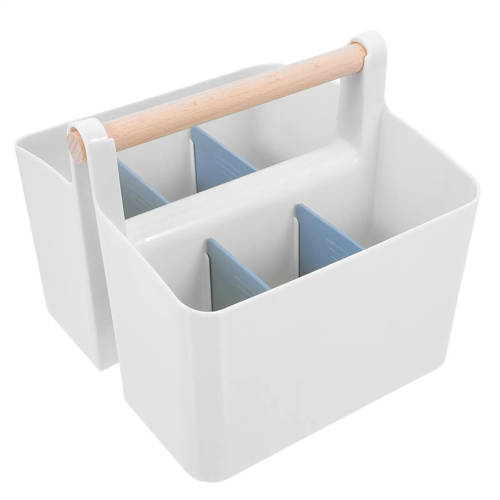 

Marker Storage Box Bathroom Counter Organizer Supplies Bin Divided Supply Wooden Crayon Tote