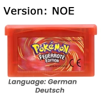 GBA-Spielkassette Pokemon Emerald FireRed LeafGreen Ruby Sapphire Shiny Label Mehrsprachige 32-Bit-Videospielkonsolenkarte