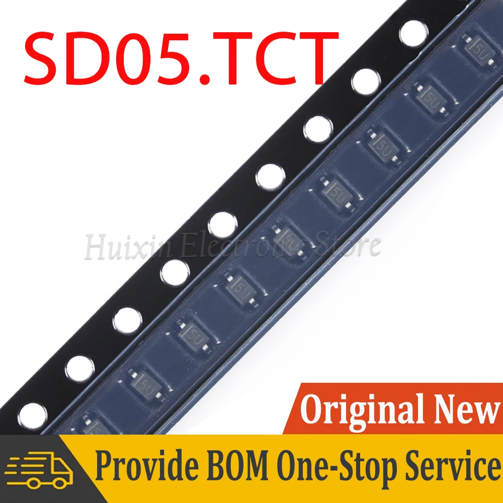 10pcs SD05.TCT SOD-323 SD05 5V TVS Transient Suppression Diode SMD New and Original IC Chipset
