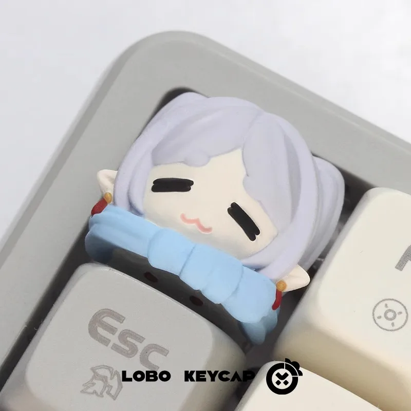 Frieren Keycap Frieren: Keayboard Keycap Cartoon Hars Gepersonaliseerde Anime Art Mechanische Toetsenbordtoetsen Voorbij De Reis