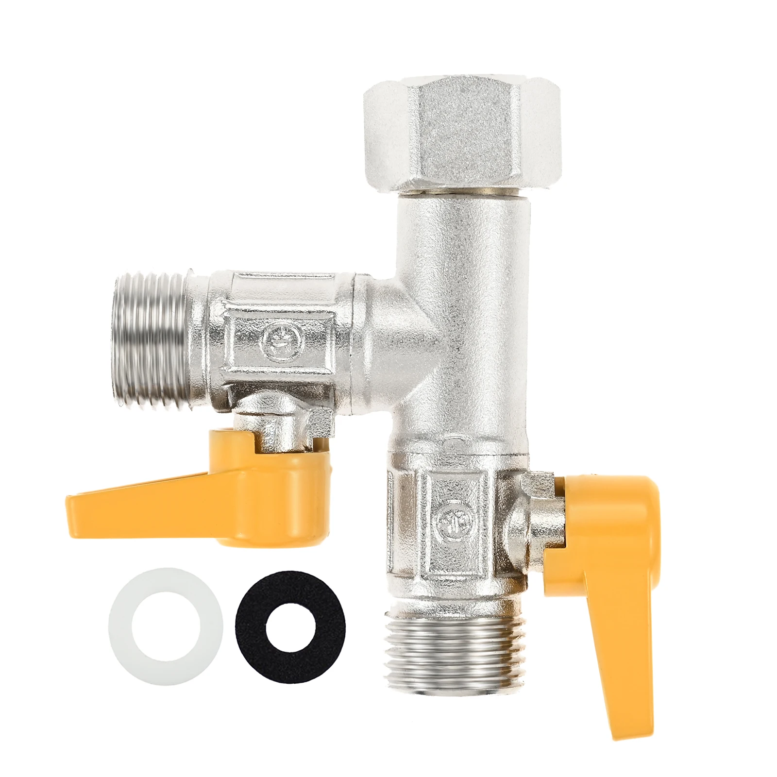 1 Pc Switching Valve 1/2 Inch T Adapter 3 Way Diverter Valve Copper Water Distributor Bathroom Toilet Kitchen Shower Accessories