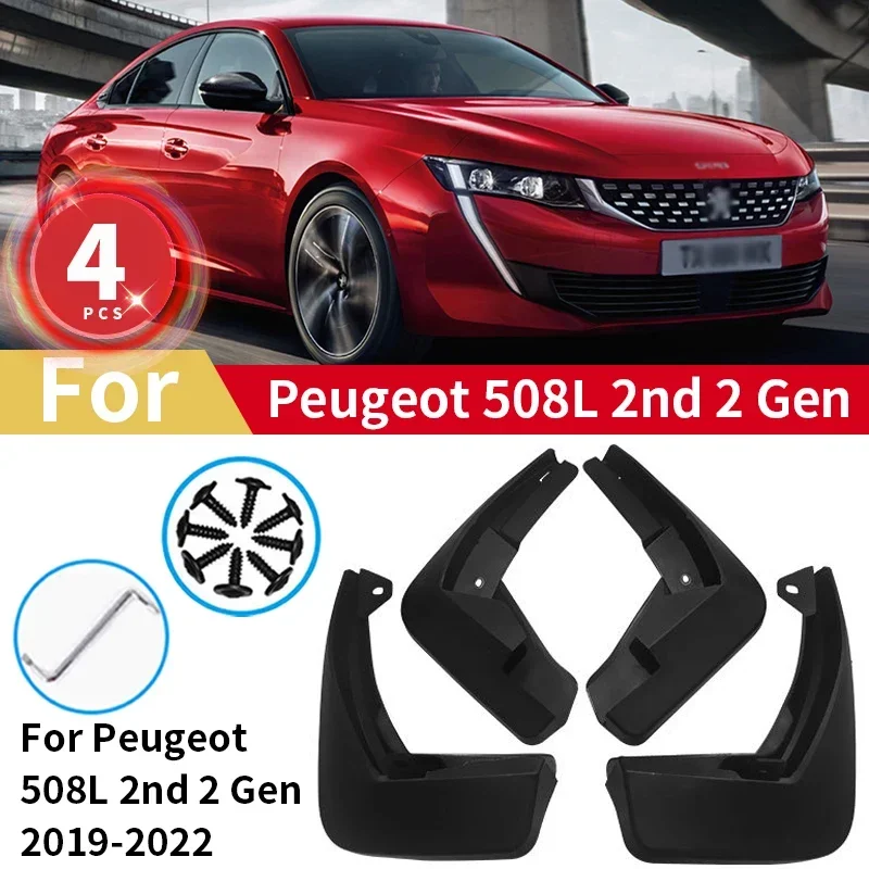 

For Peugeot 508 2nd 2 Gen 2019 2020 2021 2022 Mud Flaps Front Rear Mudguards Splash Fender Wheels Guard Car Accessories