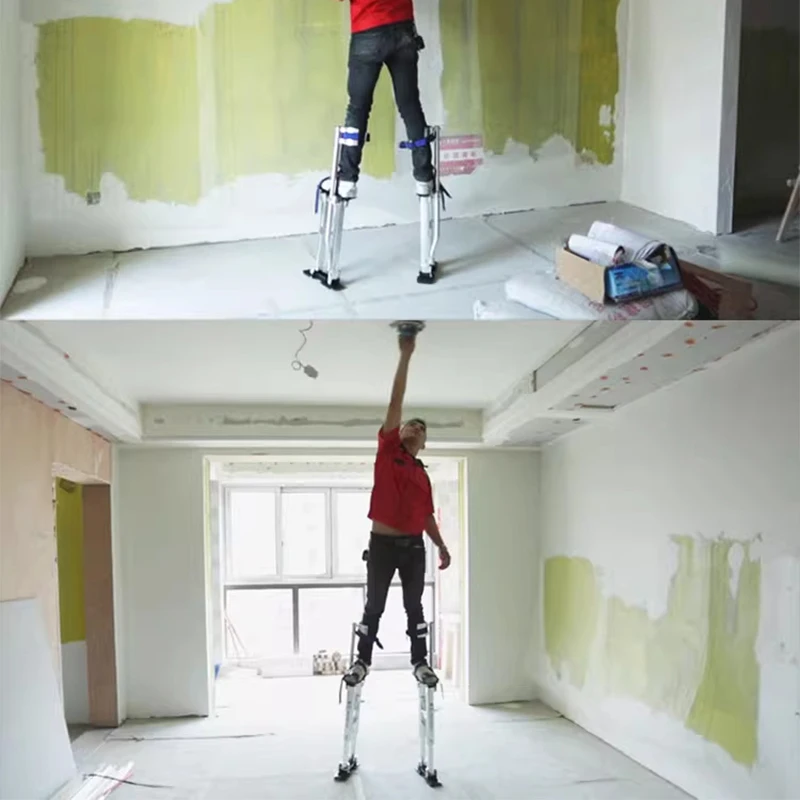 4864 Aluminum Alloy Stepladder with High Legs Home Use Portable Ladder Indoor Renovation Step Stool Height-Adjusting Machine for