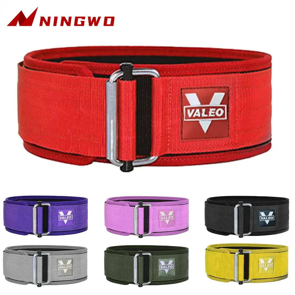 Quick Locking Weightlifting Belt Adjustable Nylon Gym Workout Belts for Men and Women Deadlifting Squatting Lifting Back Support