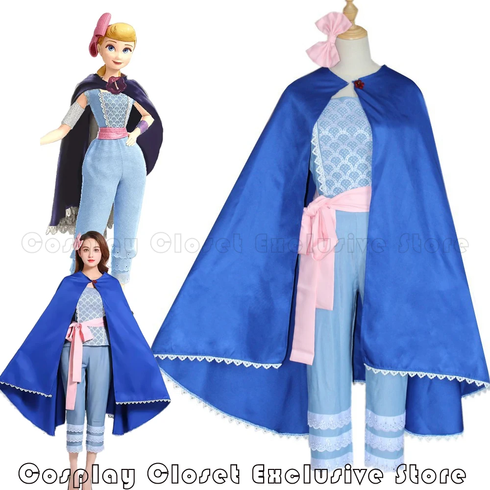 Anime Spielzeug-Geschichten Bo Peep Cosplay Kostüm kleine Bo Peep Cos Schäferin Baby Top Hosen Umhang Halloween für Frauen Party Uniform