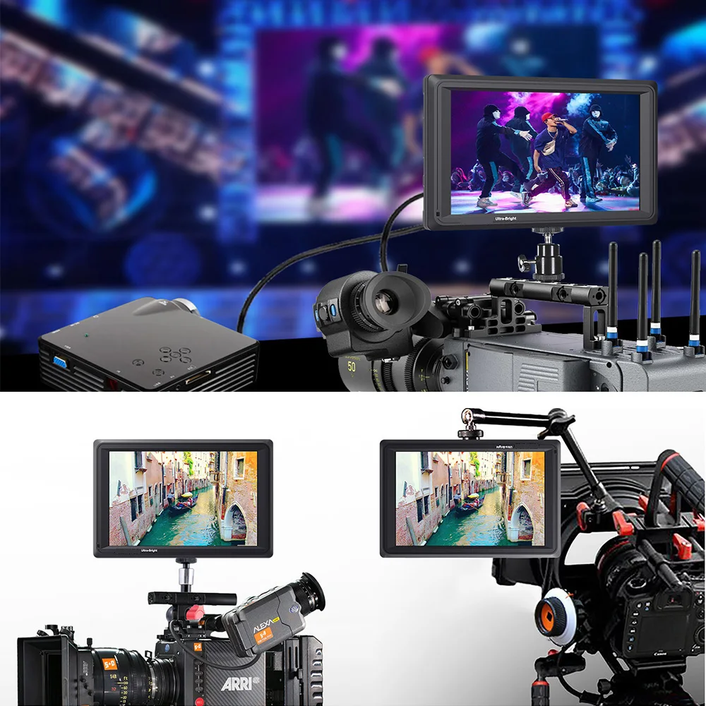 كاميرا Feelworld FW279 7 بوصة IPS 2200nits DSLR مراقب ميداني 4K HDMI FHD 1920x1200 LCD لـ Zhiyun Weebill Stablizer Shooting Vi