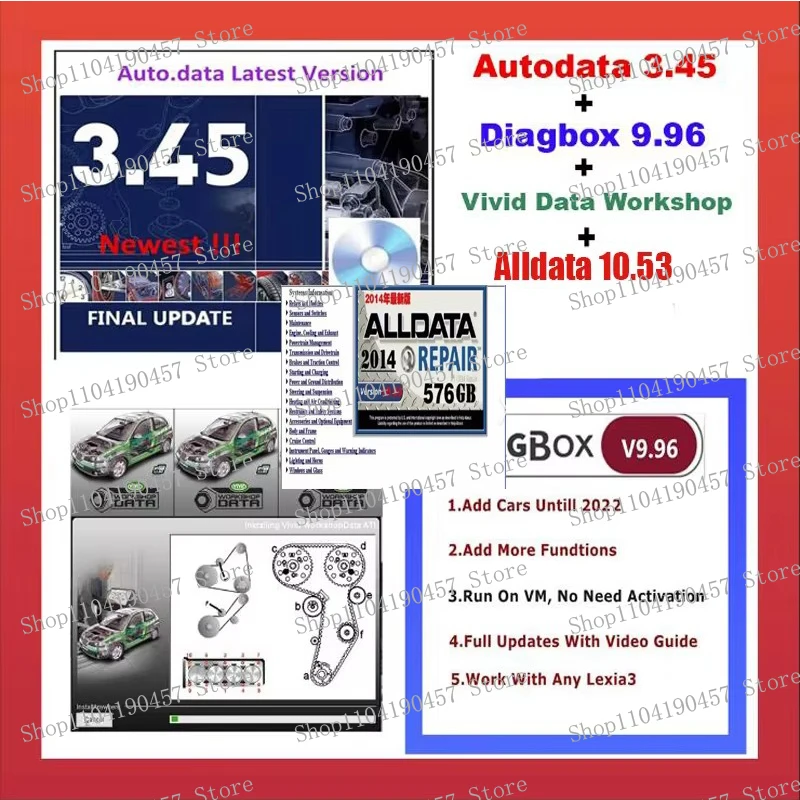 

Auto repair software alldata 10.53+autodata 3.45+Diagbox V9.96+vivid 2018 Circuit diagram for automotive diagnosis and repair