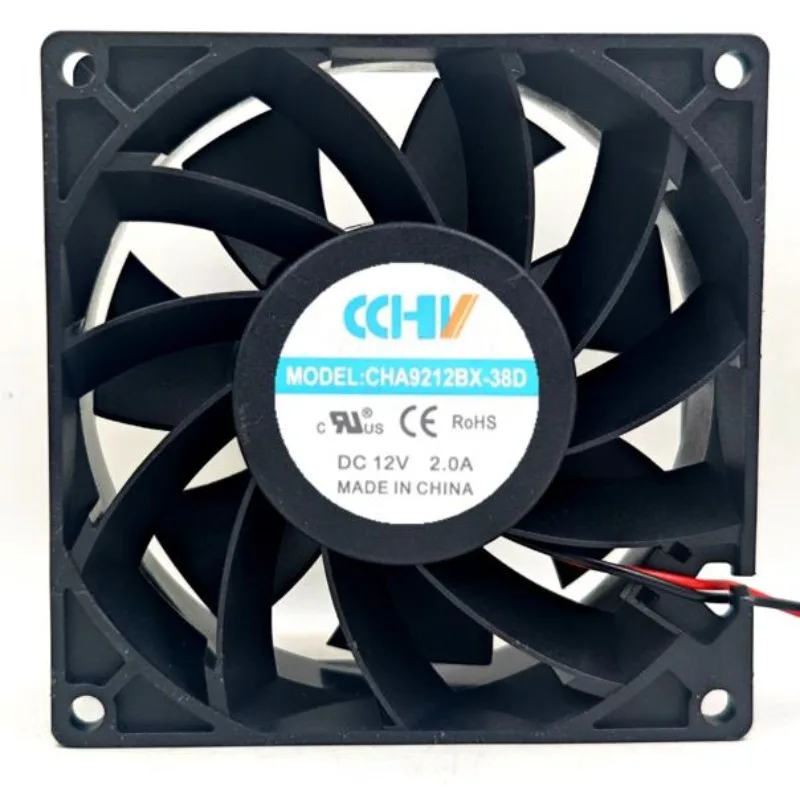 New Cooler Fan for CHA9212BX-38D 12V 2.0A 9038 9CM High Air Flow Cooling Fan 90*90*38MM