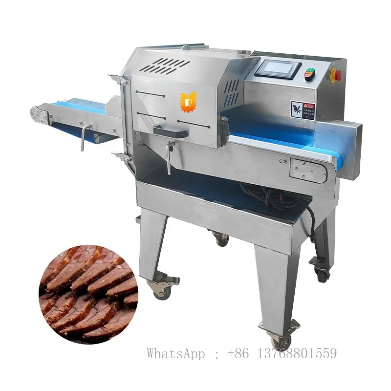 Industrial Cooked Meat Cutter Cooked Salmon Fish Slicing Meat Slicer Machine