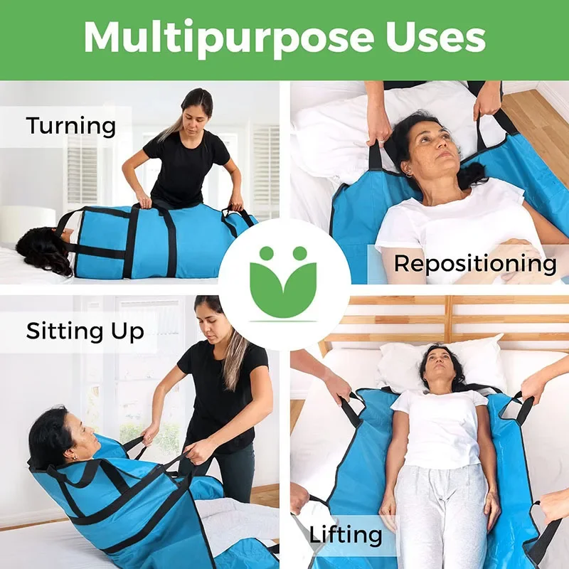 Waterproof Transfer Sheet for Elderly, Disabled Care Sheet, Bed Positioning Pad for Easy Turning Lifting and Sliding Many Uses