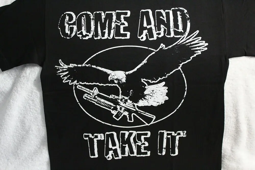 EAGLE COME AND TAKE IT GUN RIGHTS 2ND AMENDMENT AR15 RIFLE T-SHIRT