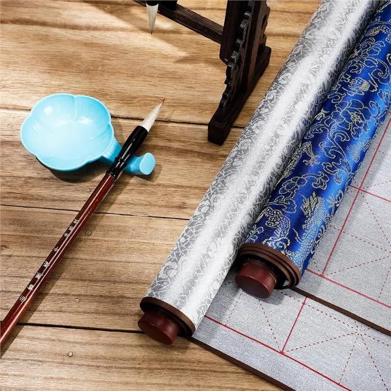 ABRJ-6 قطعة مجموعة ممارسة الخط الصيني قماش الخط مع فرشاة القلم طبق بلاستيكي هدية للمبتدئين المدرسة المنزلية #2
