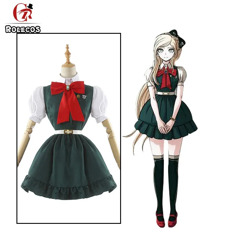 

Аниме Danganronpa 2 Despair Sonia Nevermind, платье для косплея, женский костюм на Хэллоуин, школьная форма JK и парик; 3, v'9.e; 7 дюймов
