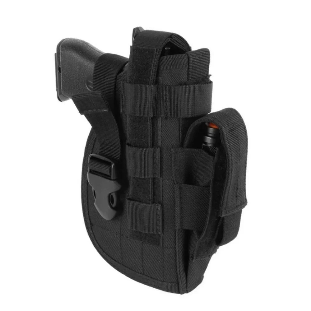 Tactical Molle Waist Belt Holster - Right Hand Pistol Case Airsoft Hunting Pouch for Glock, Combat Utility