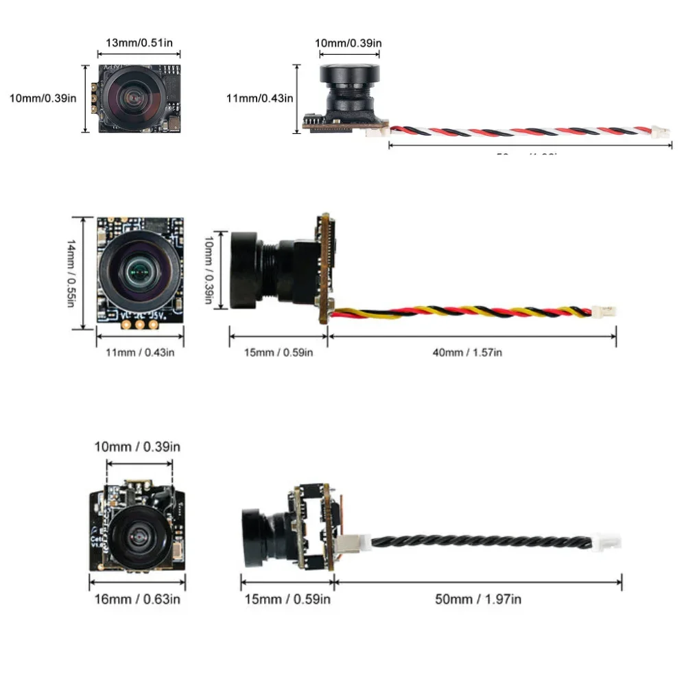กล้องไมโคร FPV BETAFPV C02/C03, กล้อง Cetus Lite และชุด VTX Combo Ultralight เซ็นเซอร์ภาพ 4:3 สำหรับโดรน Whoop และการแข่งขัน FPV
