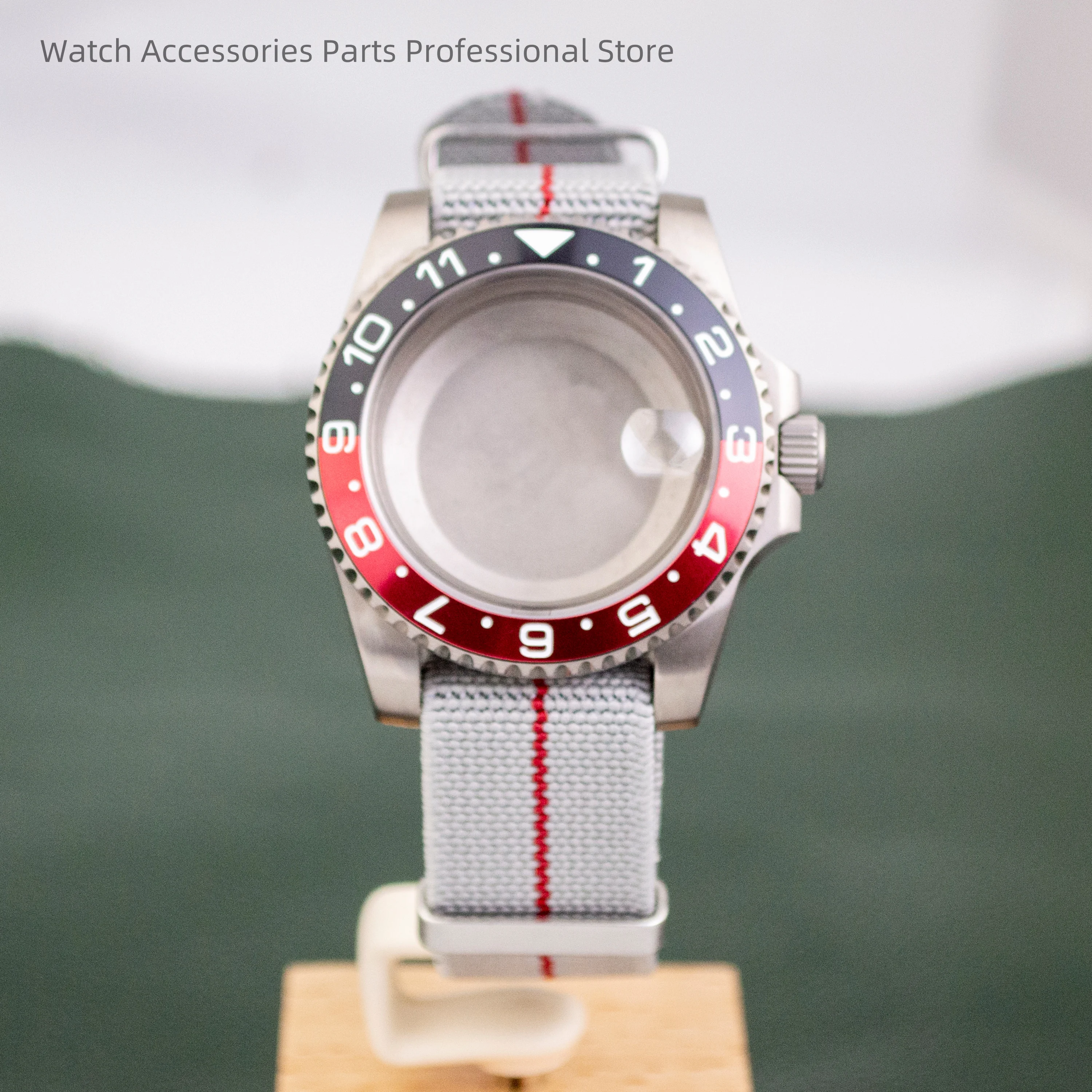 

Титановый корпус часов, нейлоновый ремешок, сапфировое стекло, титановый корпус SUB GMT для ETA 2824, NH35, NH36, механизм 10 АТМ, водонепроницаемый корпус