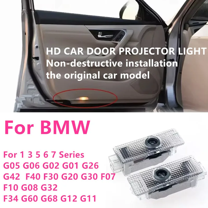 2Pcs Led Car Welcom…