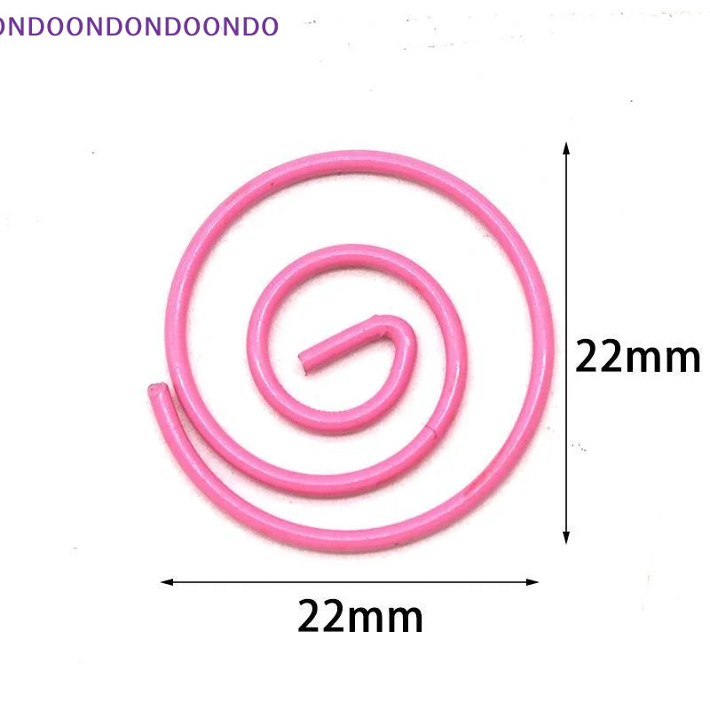 20Pcs Vibrant Geometric Circle Metal Paper Clips Non-Slip Decorative Binder for Office School File Organizing Daily Use