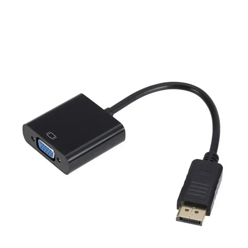 Display Port DP to VGA Adapter Cable Male to Female Converter for PC Computer Laptop HDTV Monitor Projector