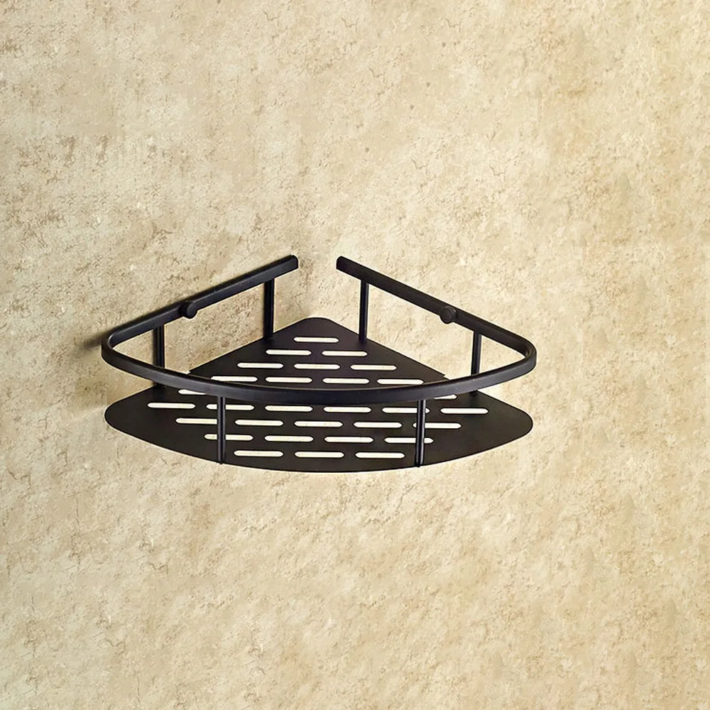 

Black Brass Wall Mounted Shower Caddy Basket Bathroom Cosmetic Shelf Storage/Rack aba529
