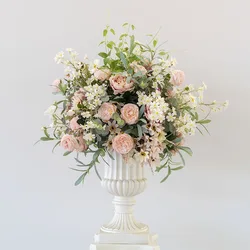 Custom wedding silk flower props Roman flowerpot road lead flower simulation flower ball wedding T stage flower arrangement
