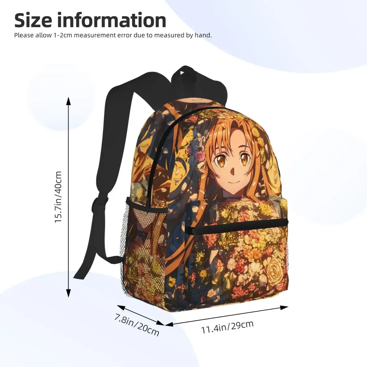 Sword Art Online Student Backpack School Bag Hiking Travel Daypack for Boys Girls Fashion Bookbag Shoulder Bags