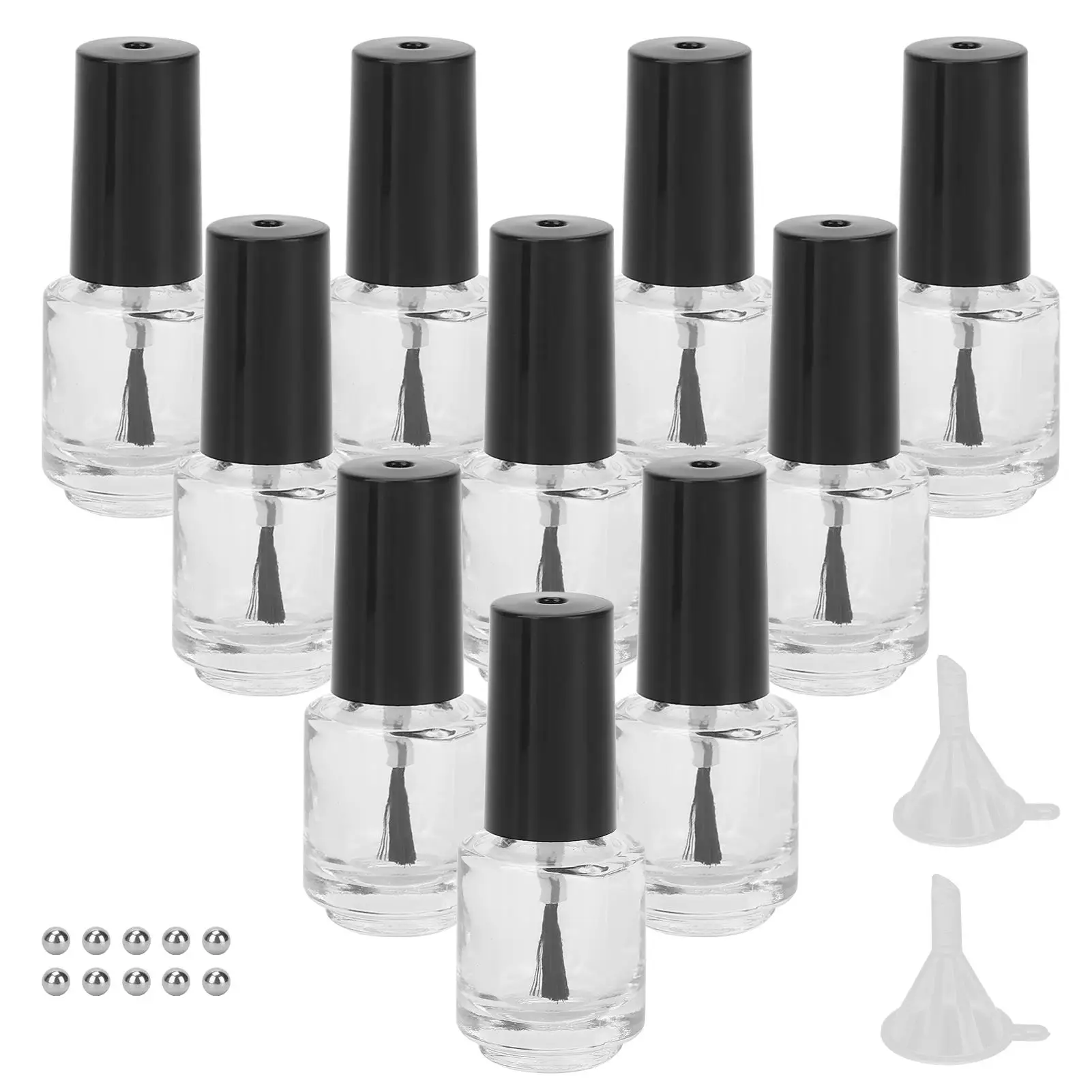 

Convenient Nail Polish Glass Bottle with Brush for home , for work , and for travel