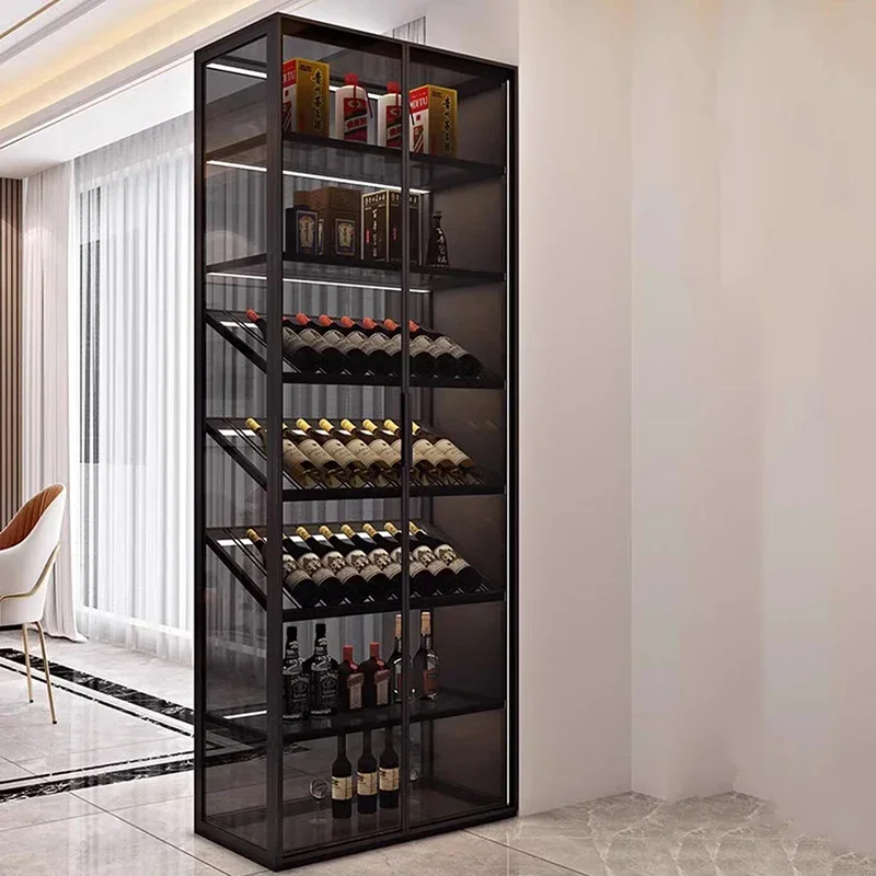 Bar Display Wine Cabinets Showcase  Living Room Corner Glass Counter Wine Cabinet Shelf Wall Vitrinas De Vidrio Wine Decoration