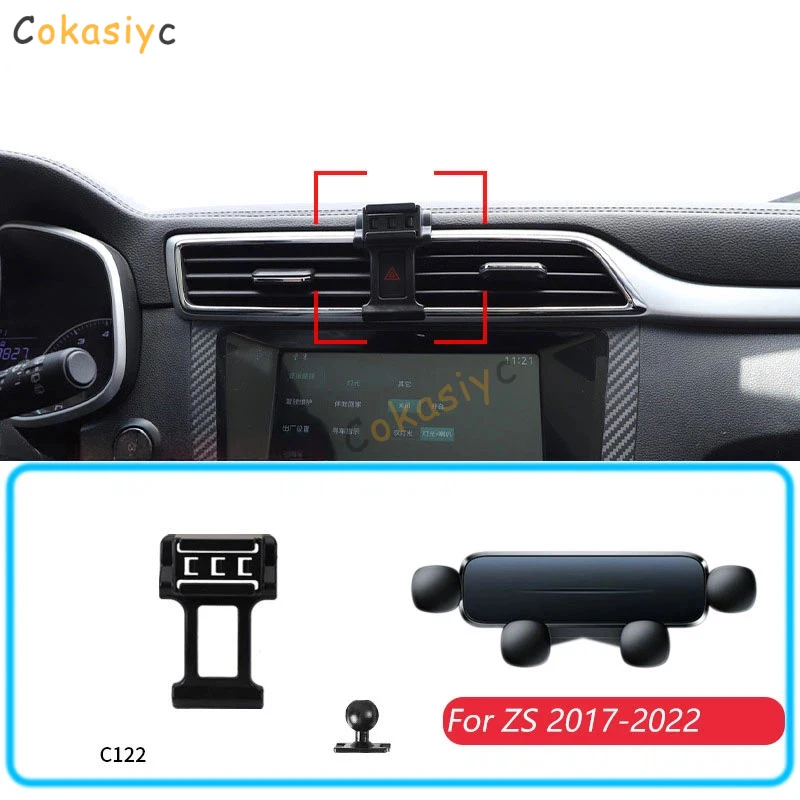 Car Phone Holder For MG ZS 2017-2022 Gravity Stand Mount Support Horizontal GPS Mobile Bracket Accessories With Base