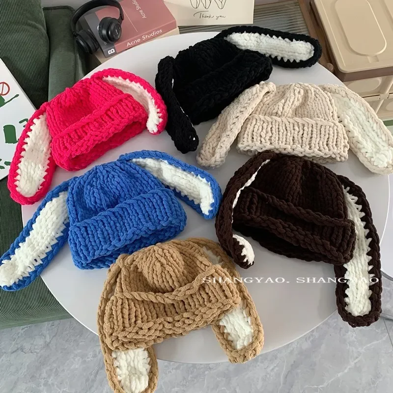 Parent-Child Woolen Cap Coarse Yarn Winter Children's Knitted Hat