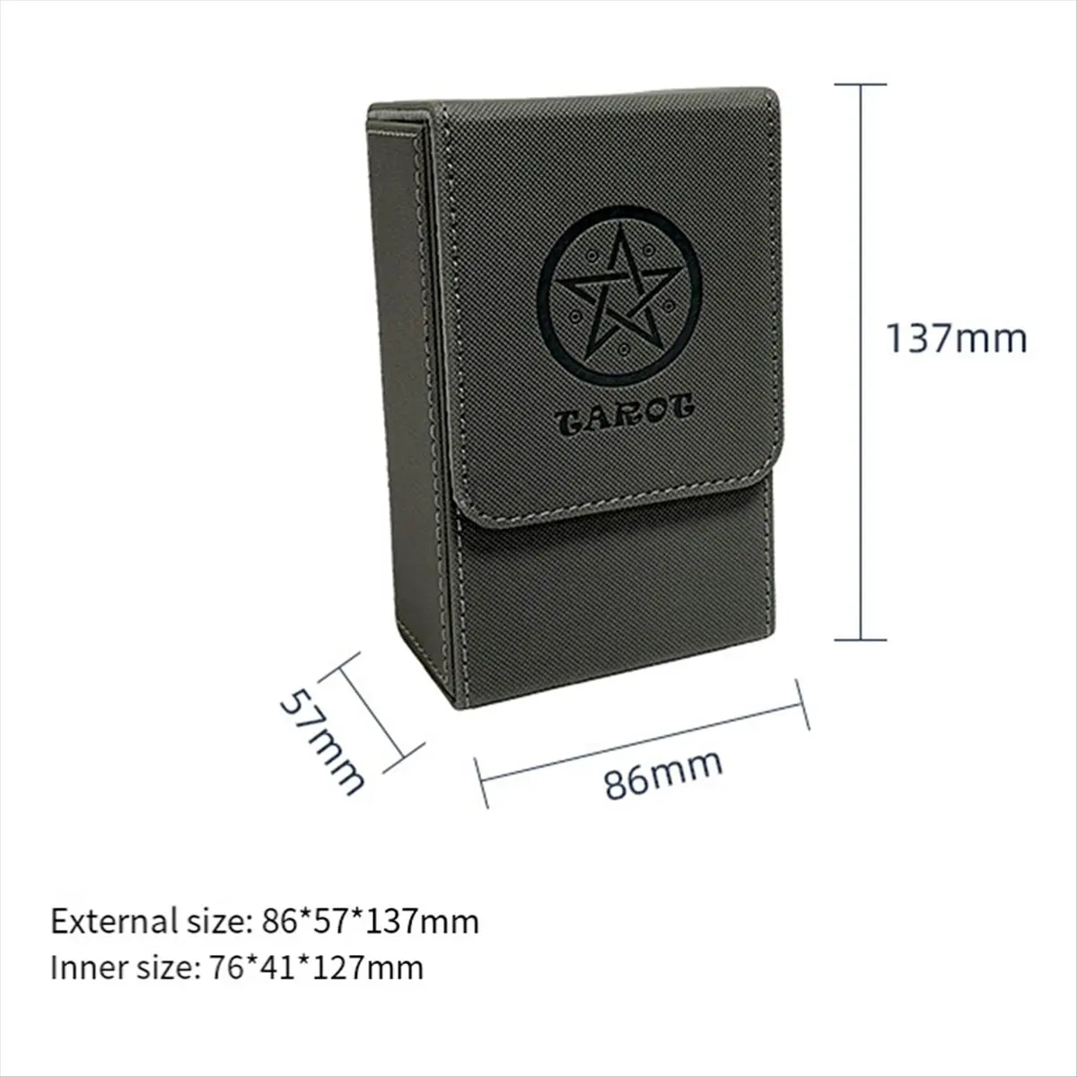 ABST Black Red Pattern Tarot Card Storage Box PU Leather Game Poker Deck Card Frame view 3
