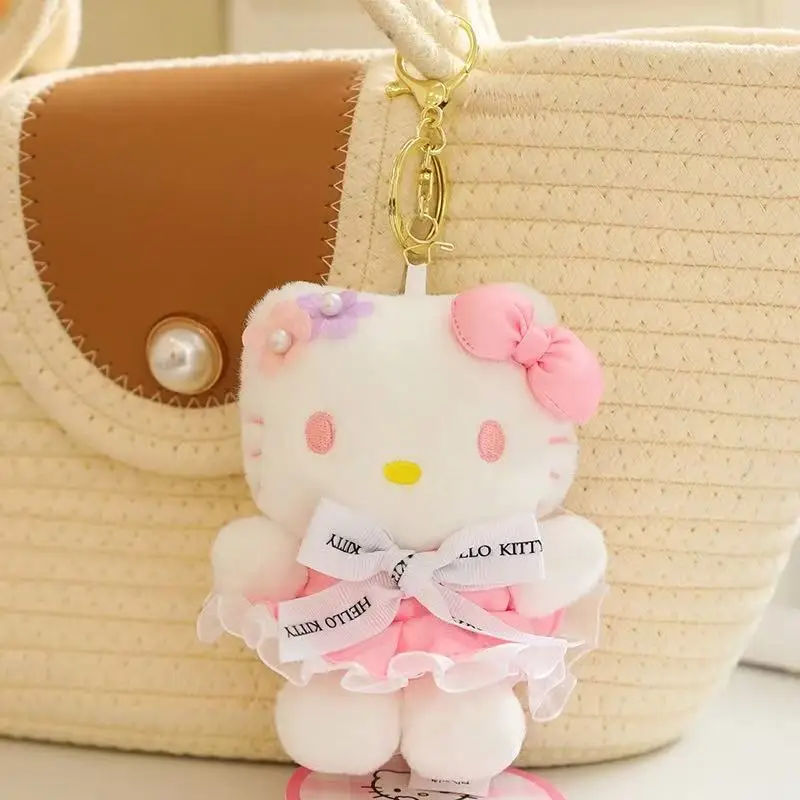 Miniso's latest Hello Kitty flower series stuffed plush toys, cartoon anime cute, give children birthday gifts, and fun dolls