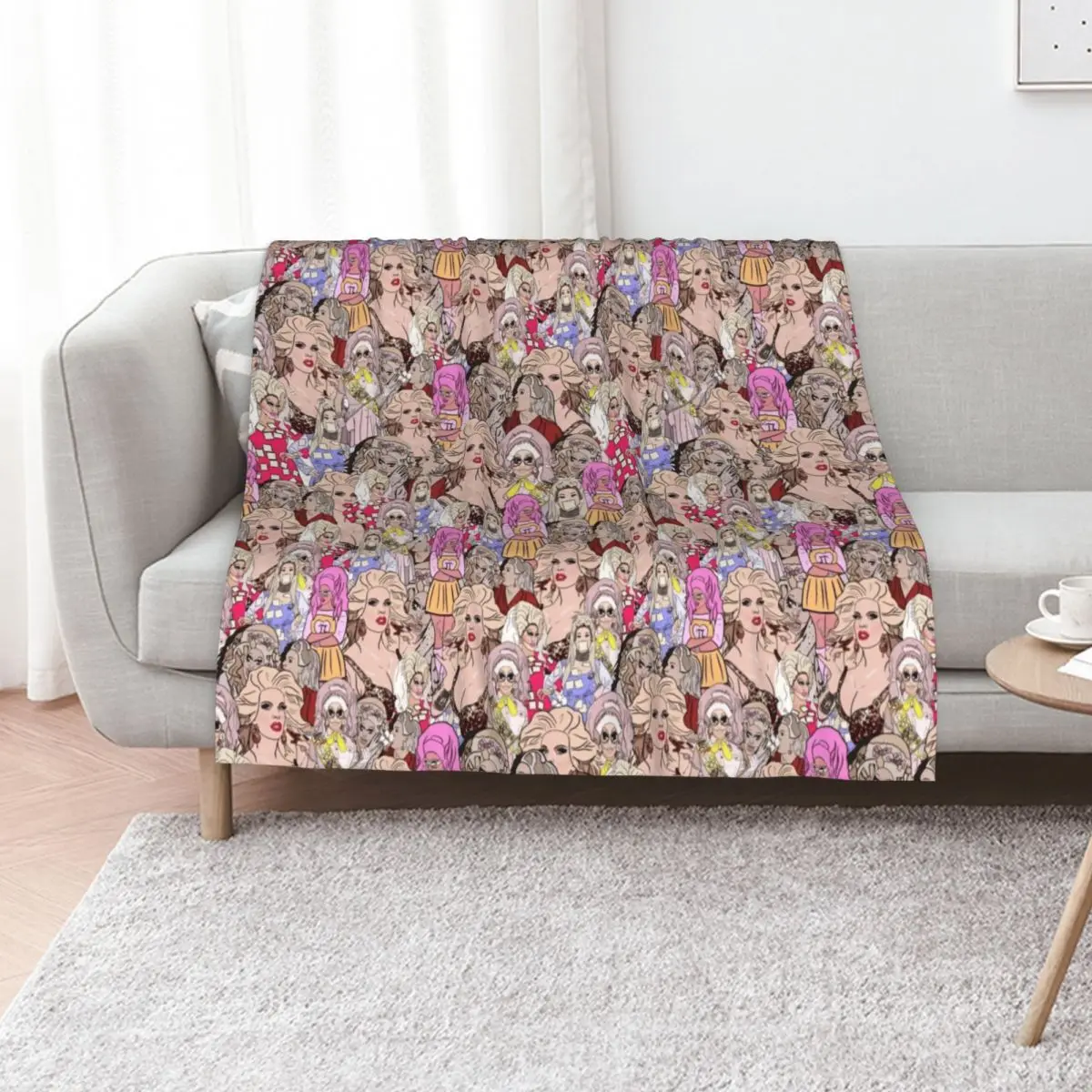

Katya and trixie pattern Throw Blanket Warm Furrys For Baby Personalized Gift Blankets