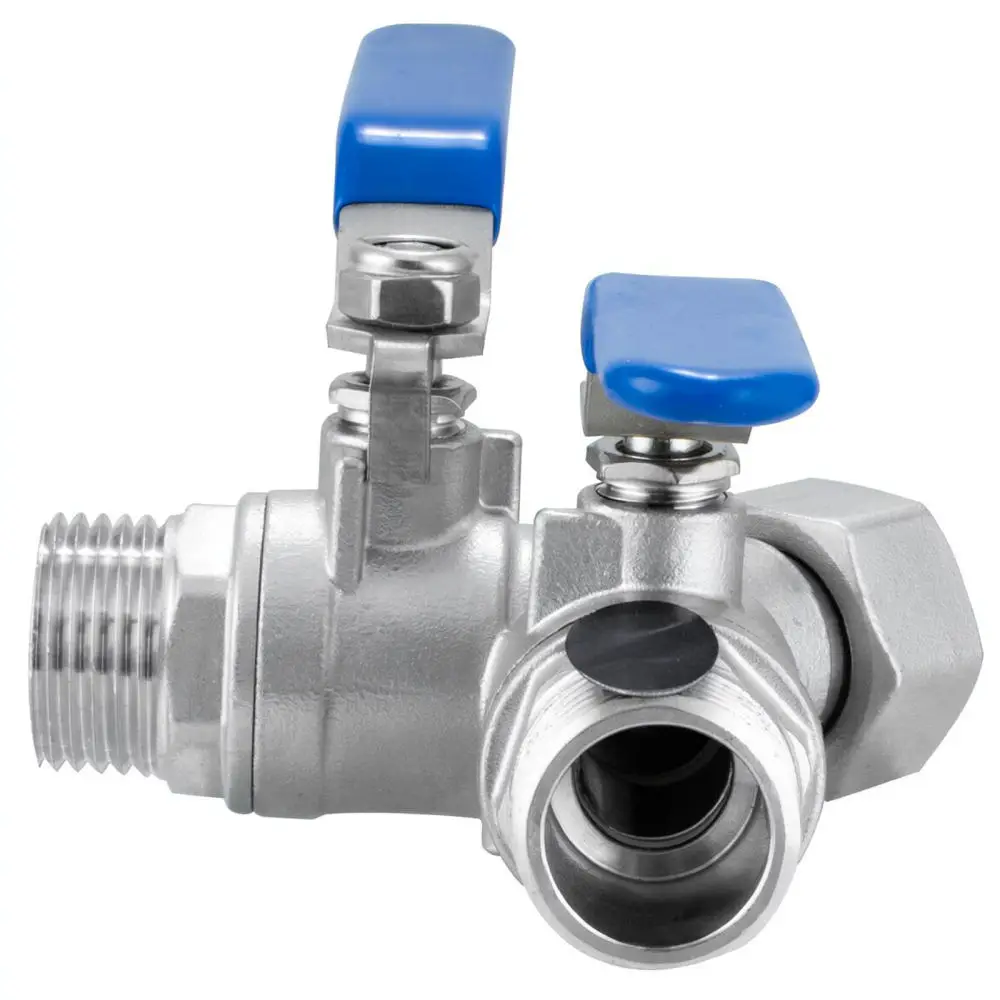 Heavy Duty 304 Stainless Steel Y Splitter 3 4 GHT Connector Dual Faucet Adapter Garden Hose Irrigation Valve Equipment