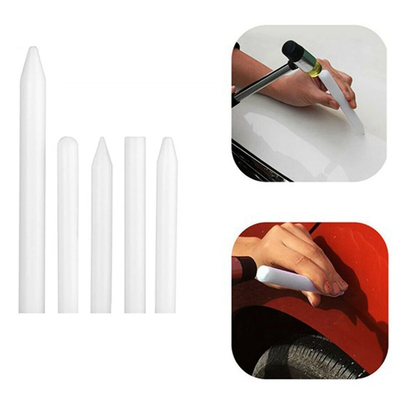WISH PDR Dent Removal Auto Repair Tool Car Dent Repair Kit White Nylon Pen Tap Down Pen Knock Down Tools 5 Pcs/Set